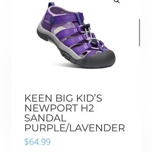 Keen Kids Purple and Black Sandals
